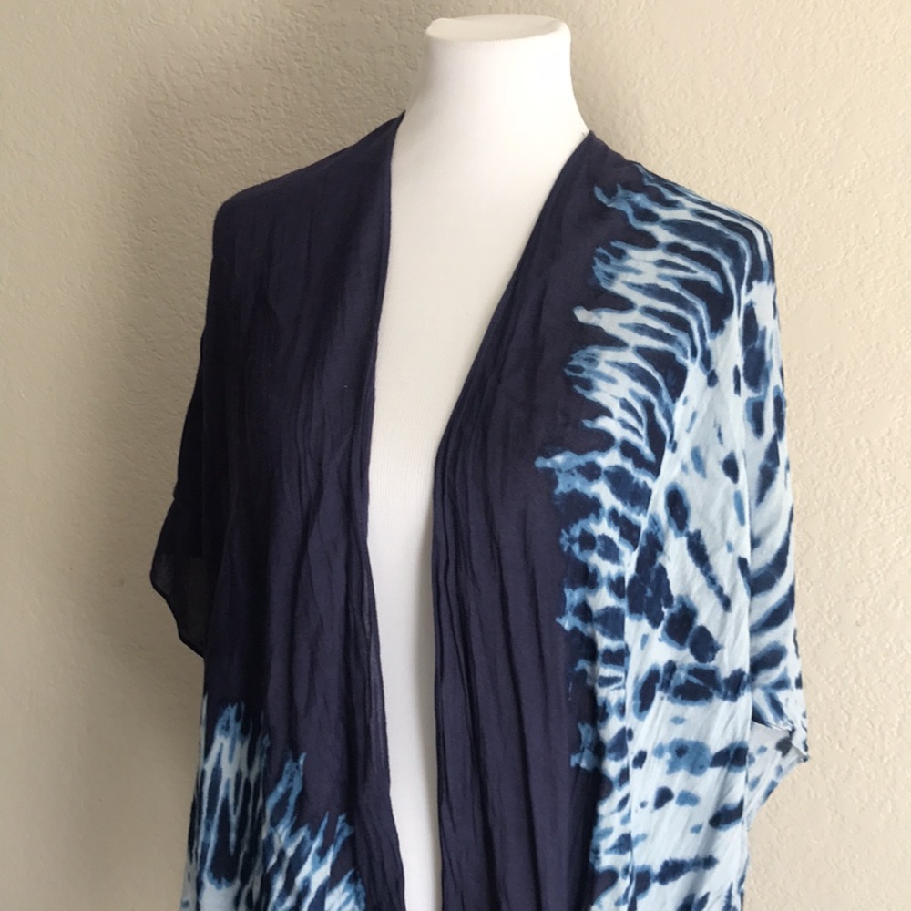 Calvin Klein Tie Dye Kimono Cover up - Picture 2 of 5